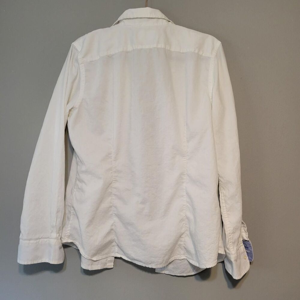 Banana Republic Women's XL cotton Oxford White Shirt Preppy Classic Capsule - Picture 2 of 5